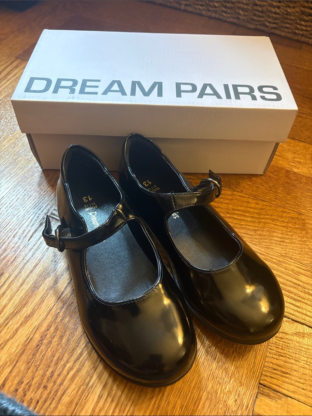 Dream Pairs Girls Black Patent Mary Jane Dress Shoes